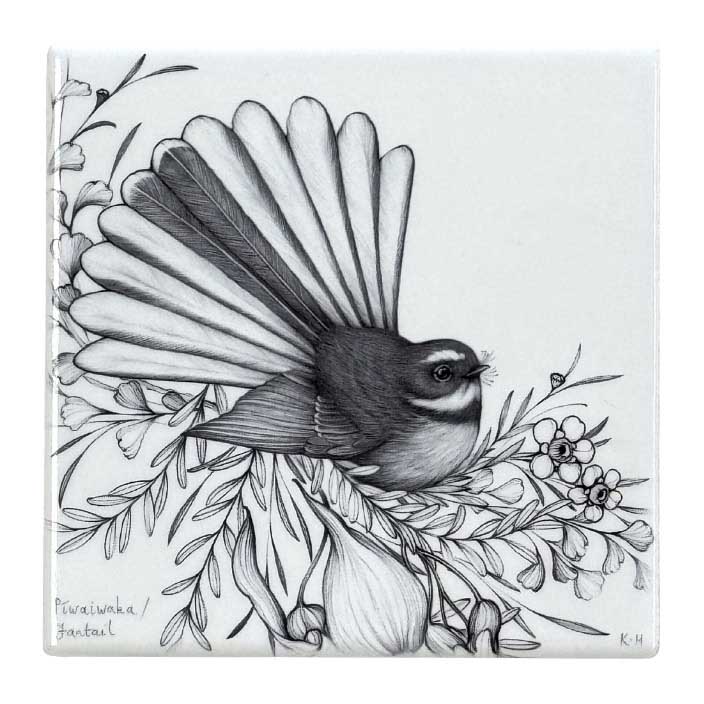 Katy Hayward Coaster - Piwaiwaka/Fantail