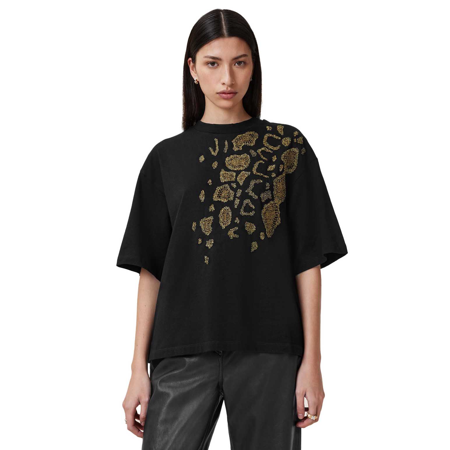 AllSaints Amelie Flow Embellished T-shirt