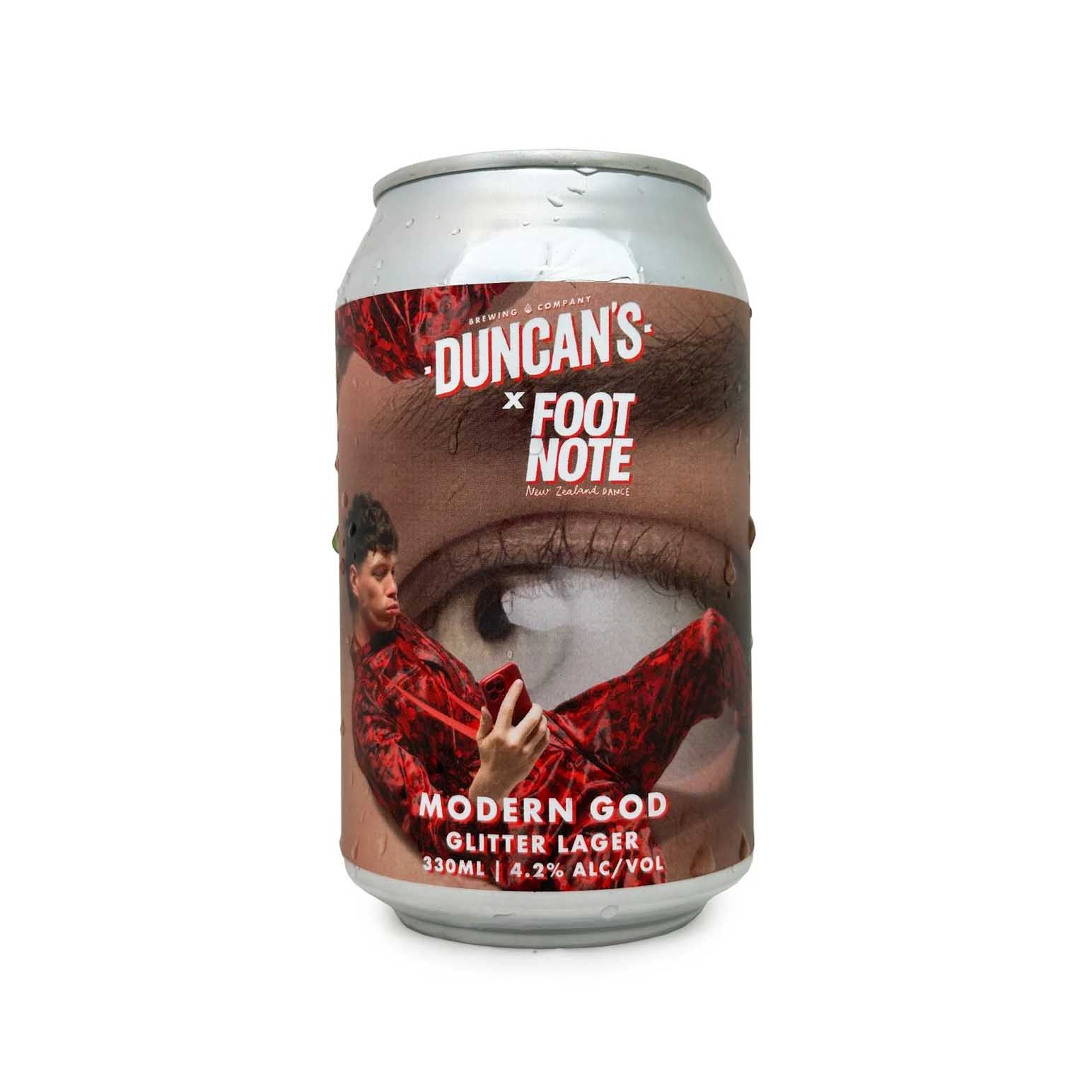 Duncan's X Foot Note Modern God Glitter Lager 4.2% 330ml