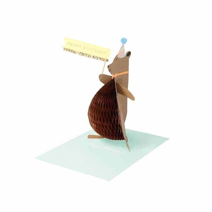 Meri Meri Honey Bear Stand-Up Card