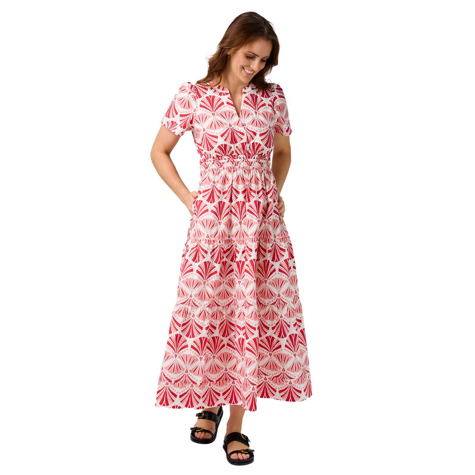 Stella + Gemma Vittoria Dress Sorbet In Sicily