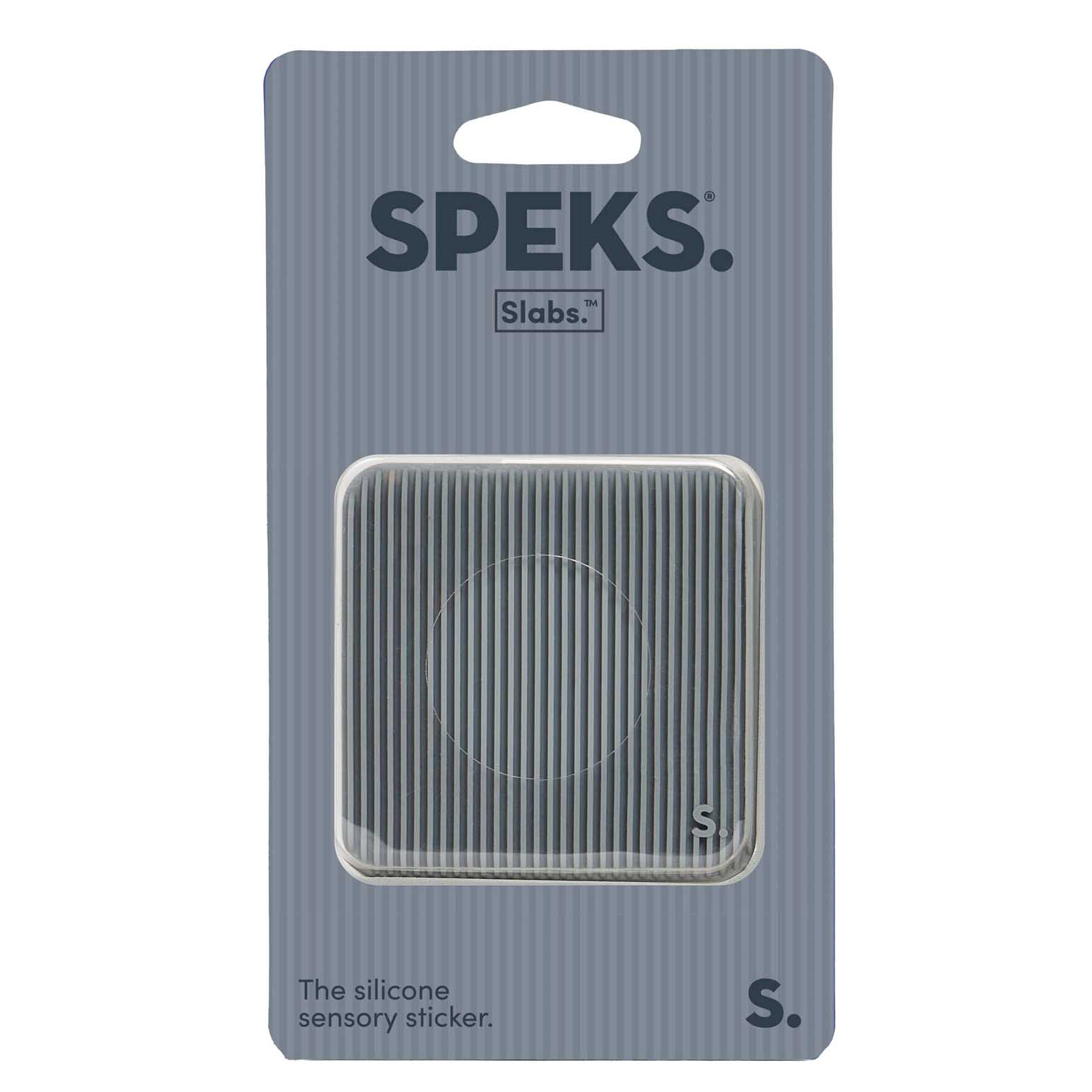 Speks Slabs Square Sensory Sticker - Groove Grey