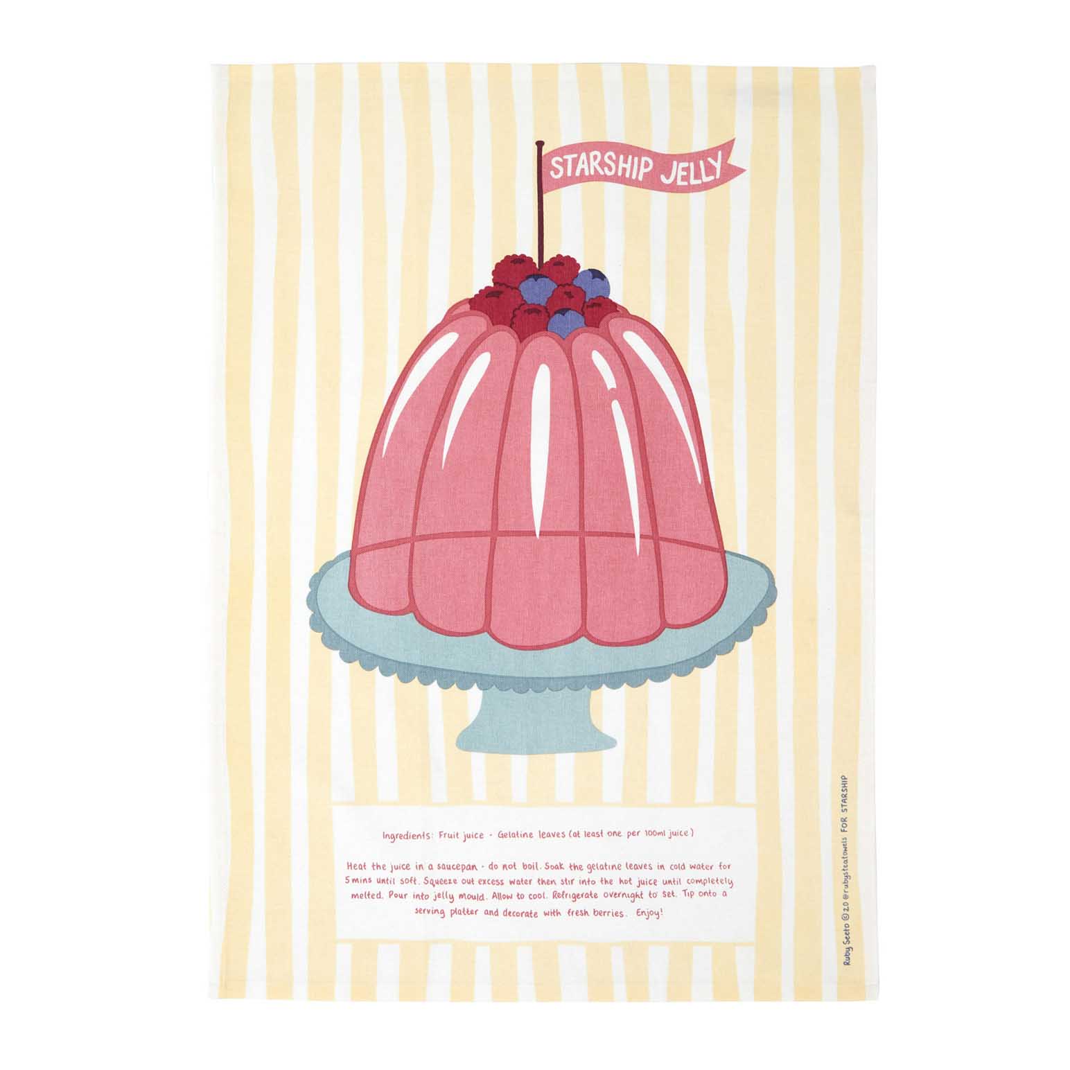 Wallace Cotton Starship Jelly Tea Towel