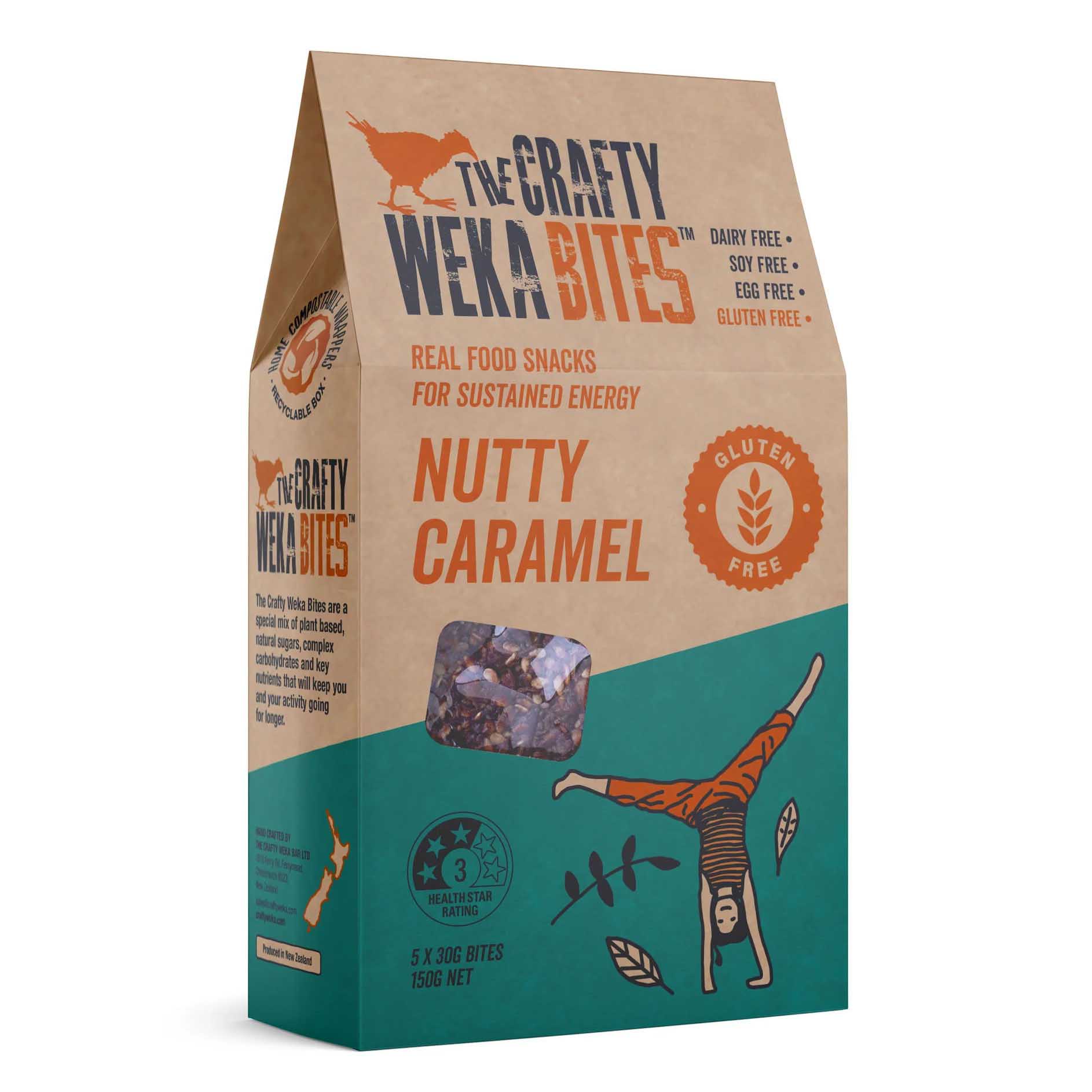 The Crafty Weka Bites Gluten Free Nutty Caramel 150g