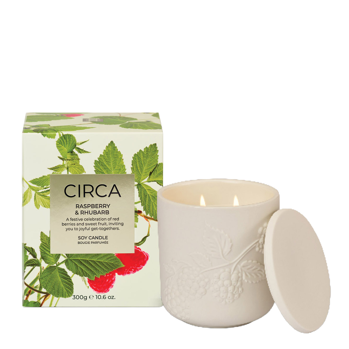 CIRCA Raspberry & Rhubard Soy Candle 300g