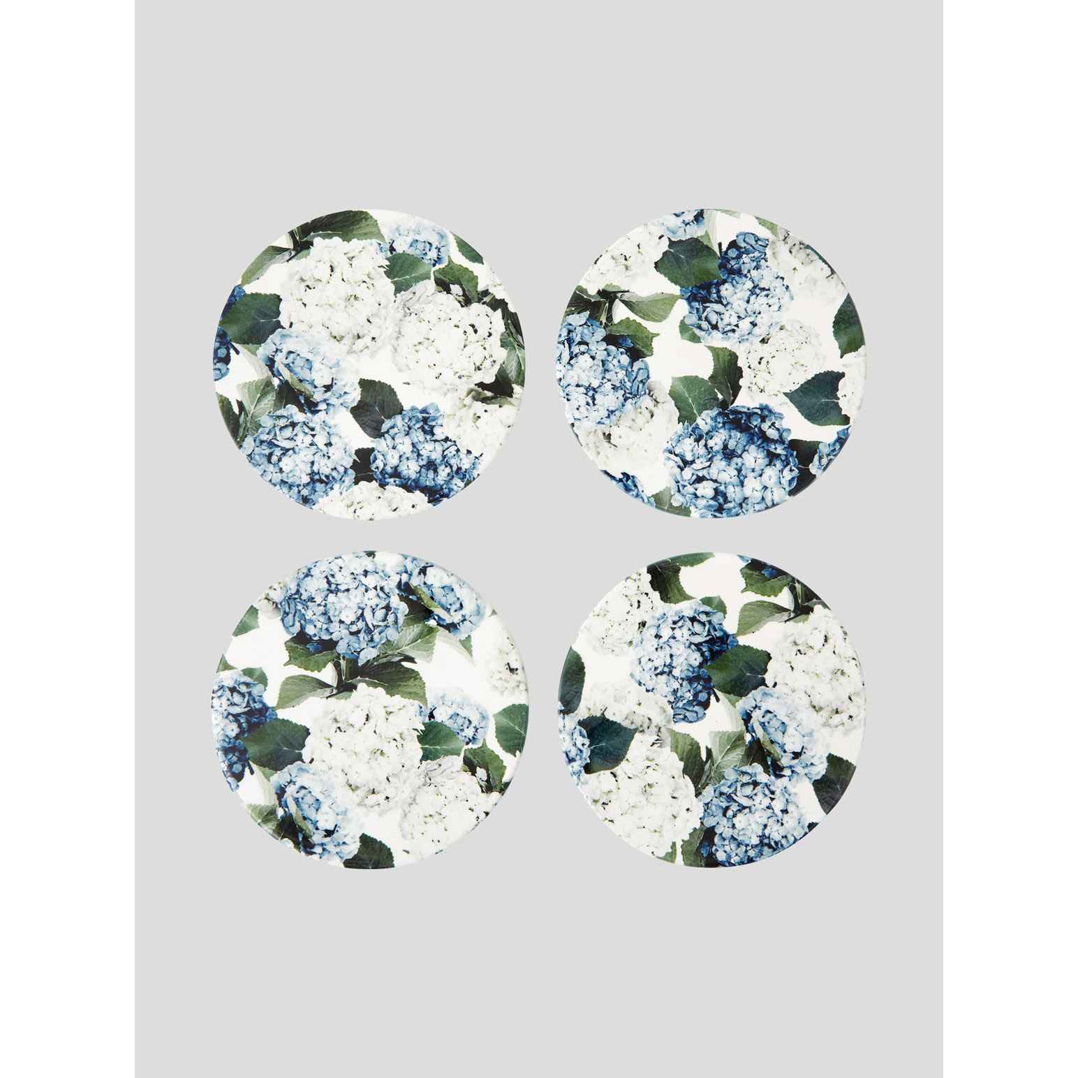 Wallace Cotton Beloved Hydrangea Ceramic Coaster Set Of 4