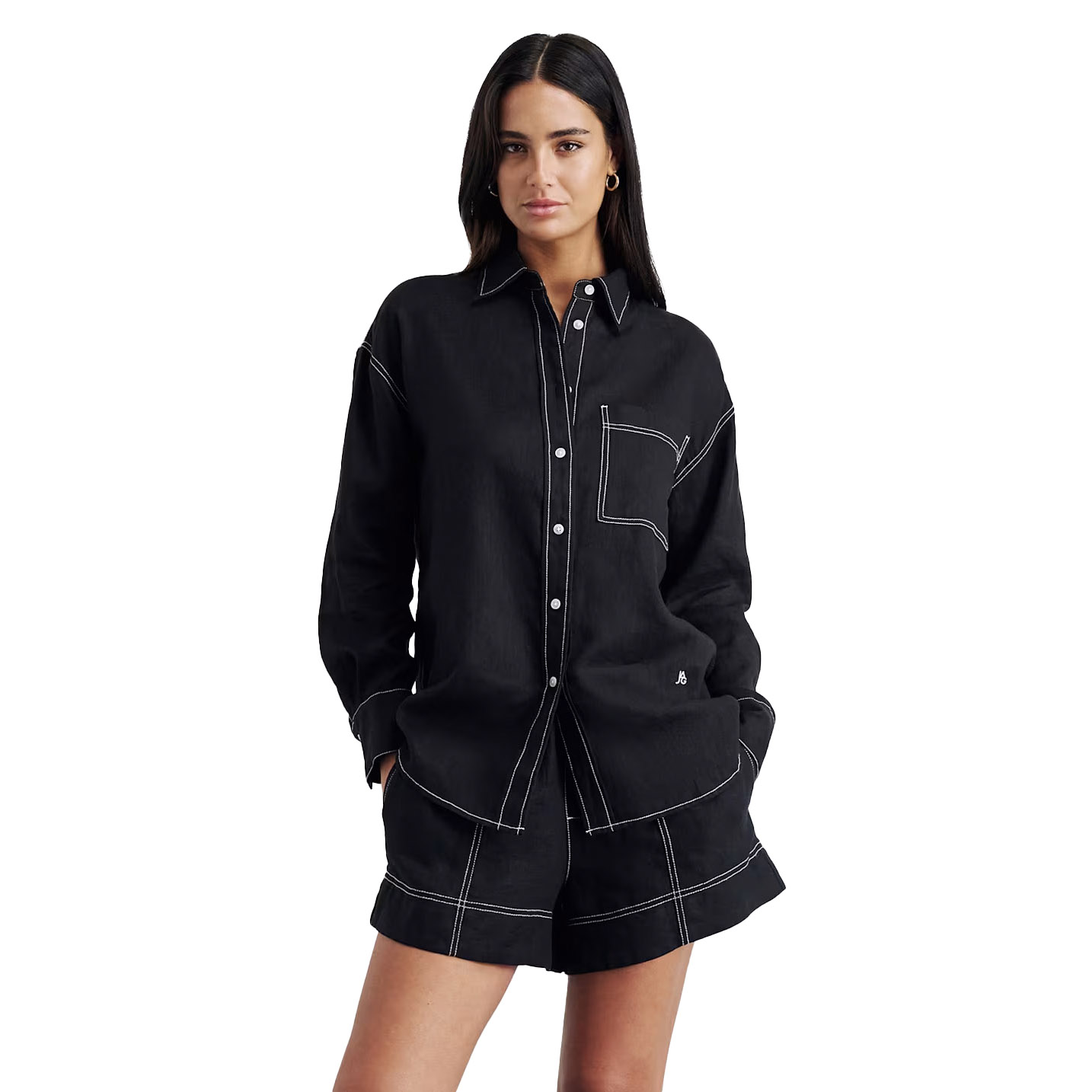 JAG Gigi Linen Relaxed Ls Shirt