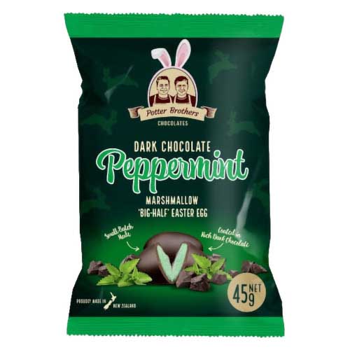 Potter Brothers Dark Chocolate Peppermint Big Half Easter Egg 40g