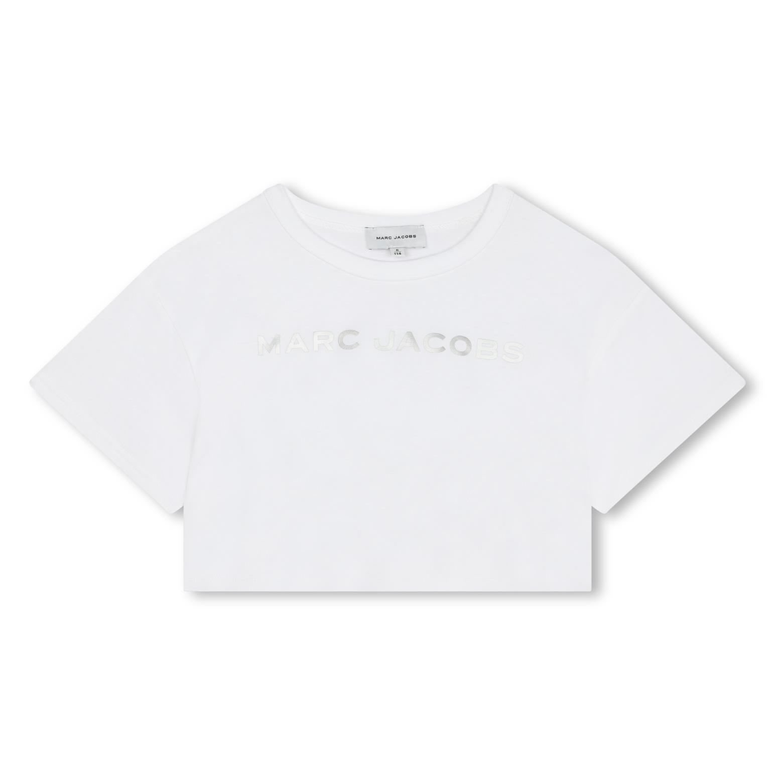 MARC JACOBS Silver Logo T-Shirt 4 - 6Y