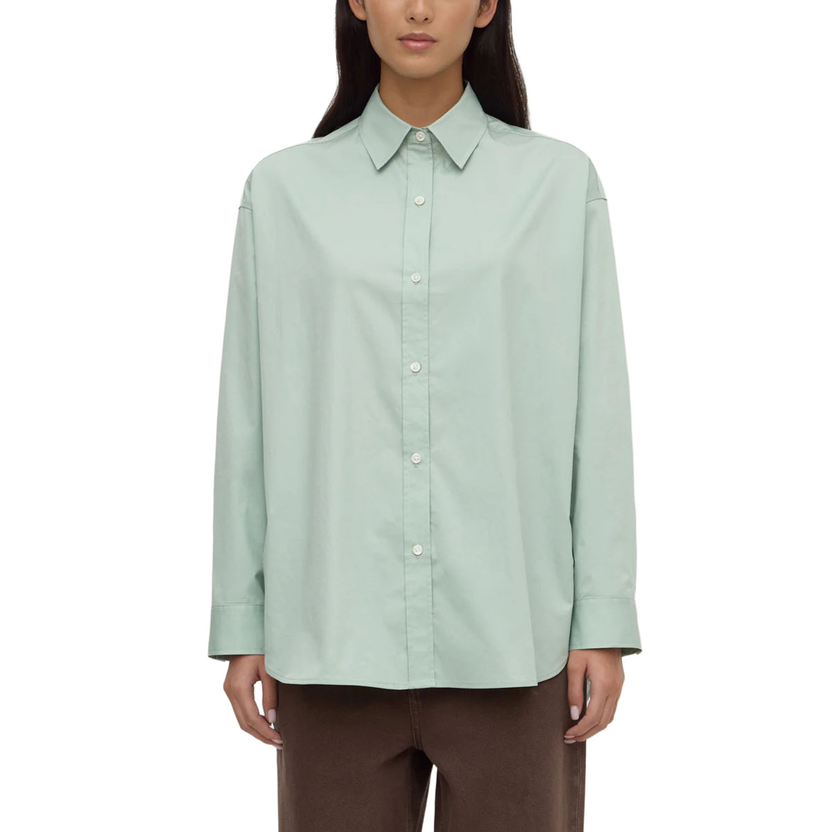 Assembly Label Marigold Poplin Long Sleeve Shirt Mint