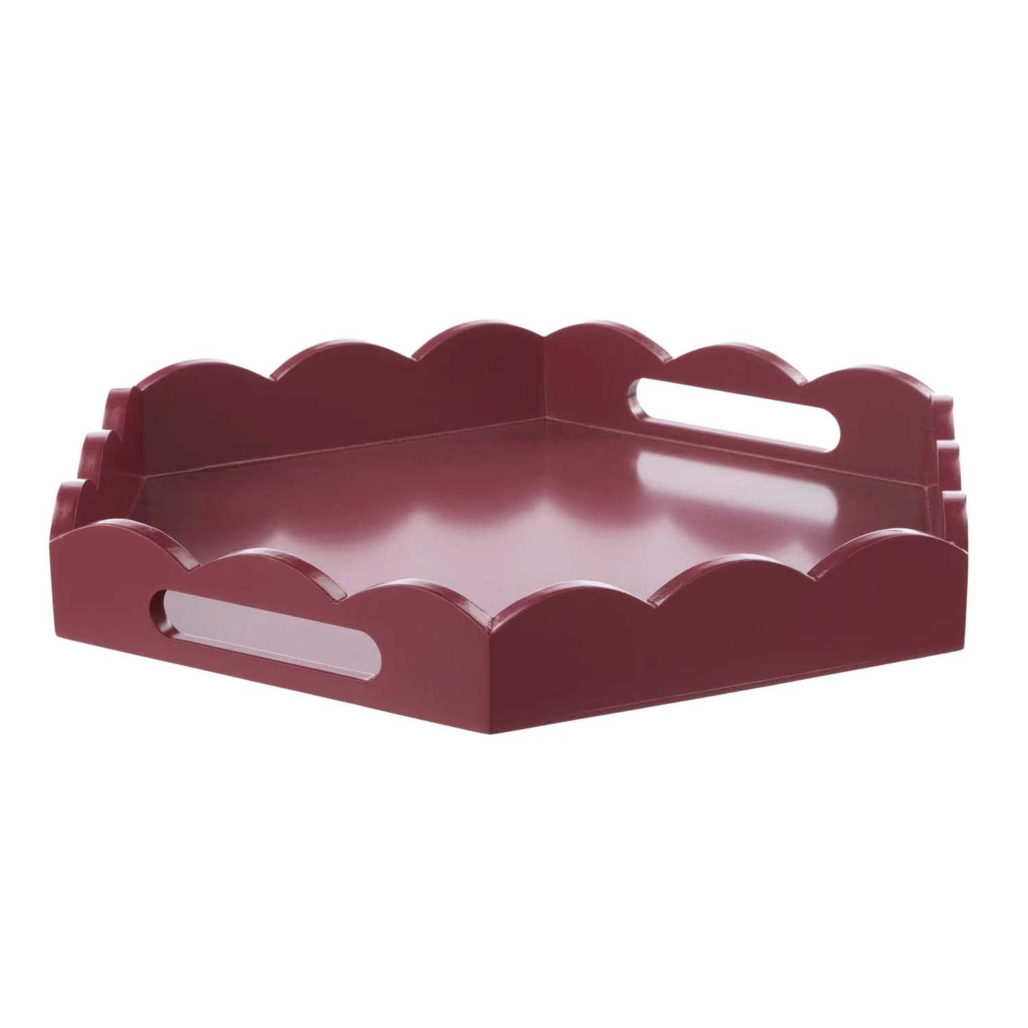 Amalfi Dolly Hexagon Tray - Burgundy