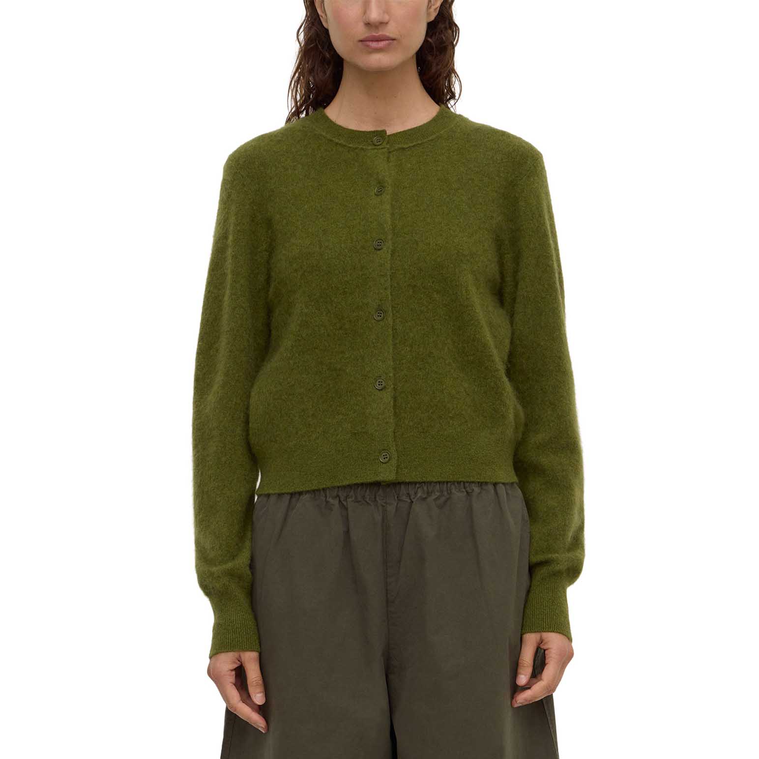 Assembly Label Carina Merino Wool Long Sleeve Cardigan Grove