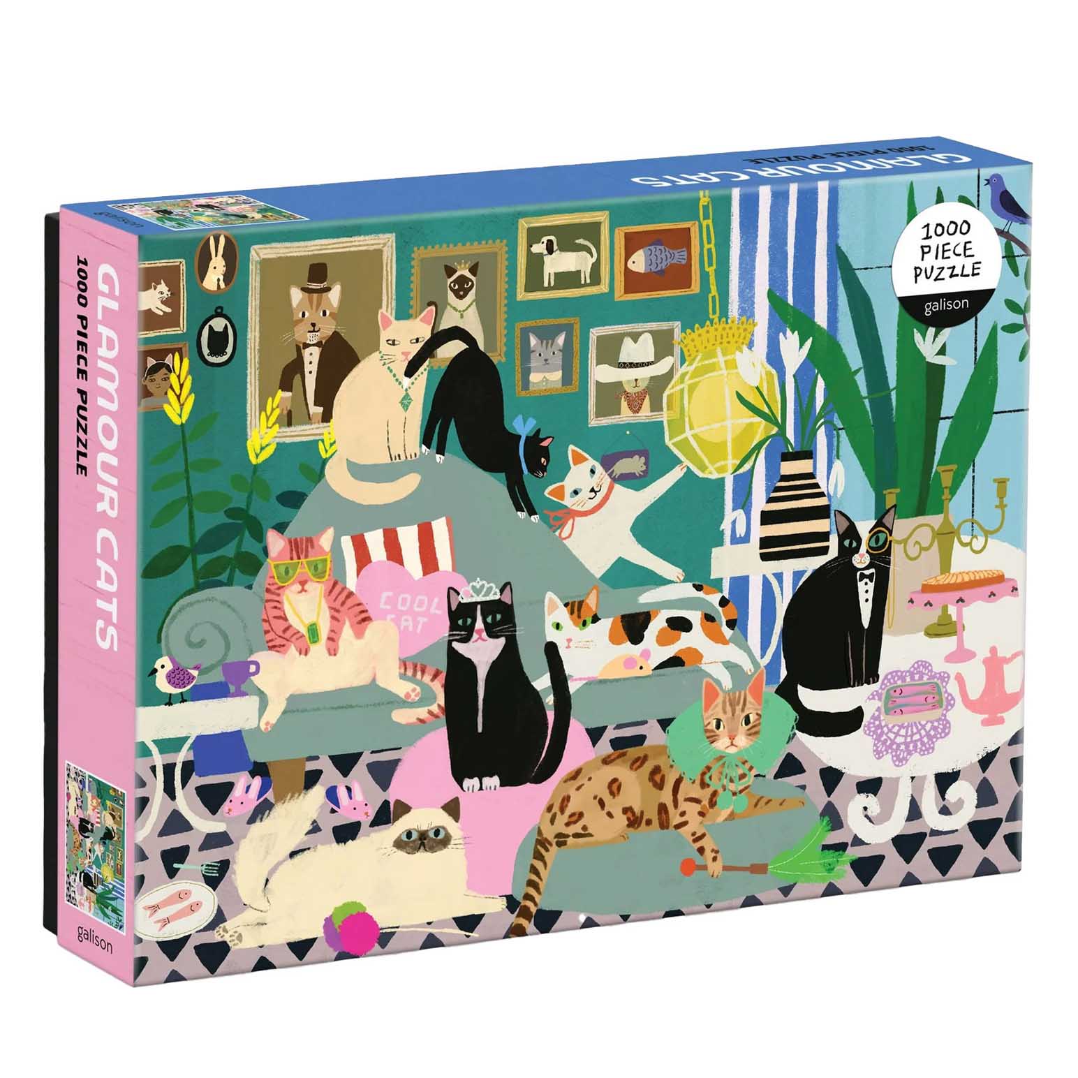 Galison Glamour Cats 1000 Piece Puzzle