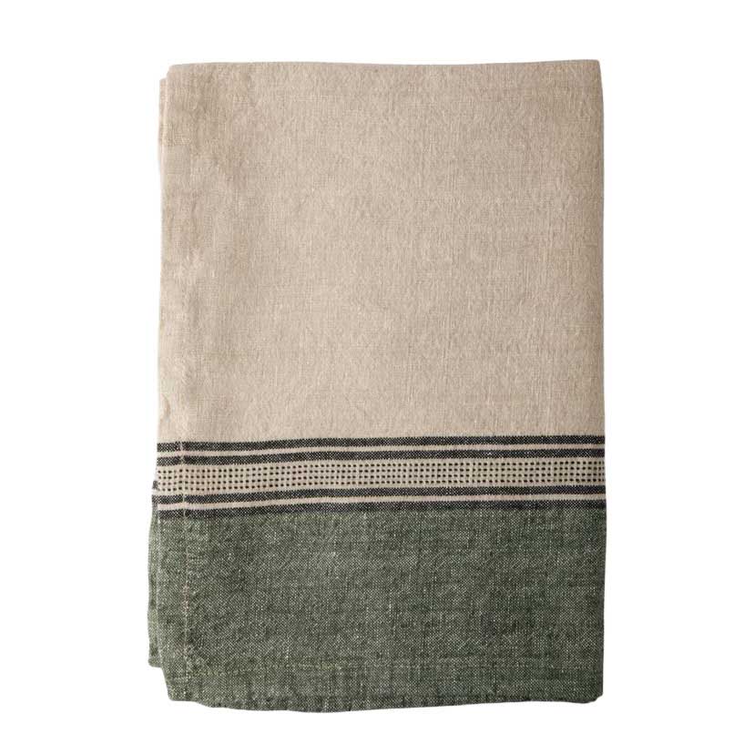 French Country Atelier Ribbon Teatowel Green