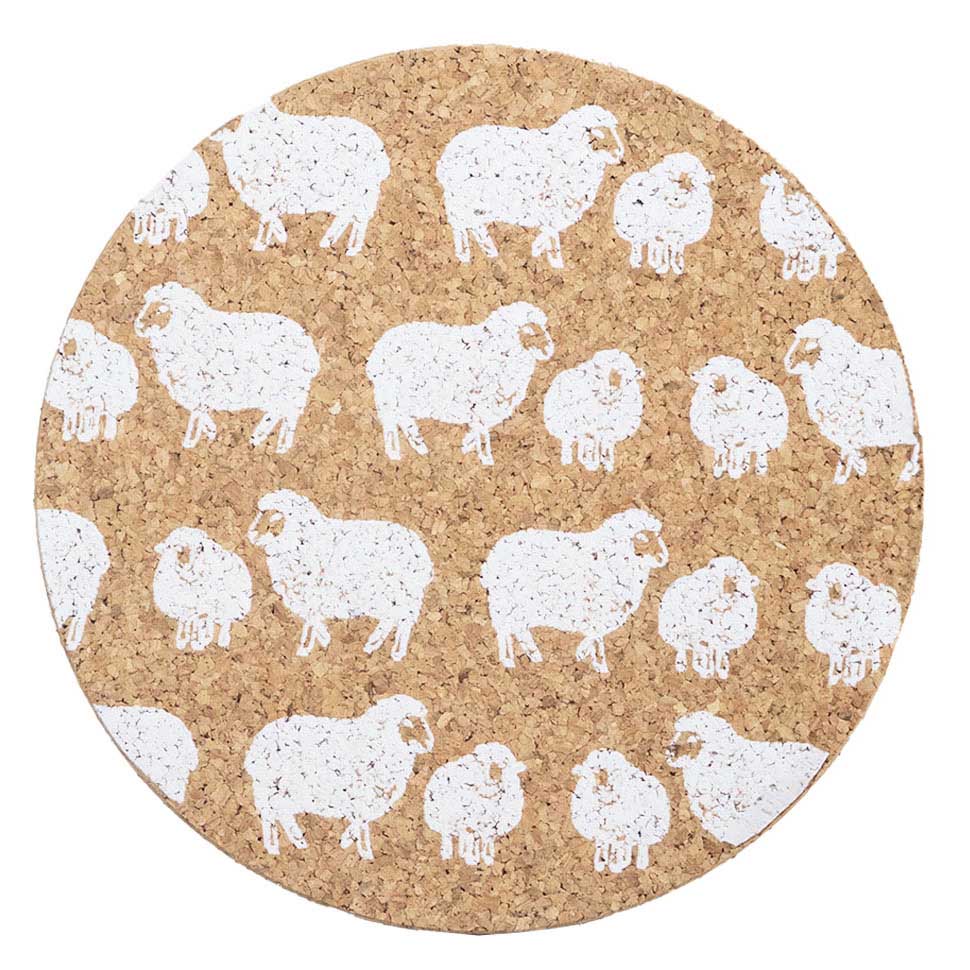 Selbrae House Cork Pot Stand - Sheep