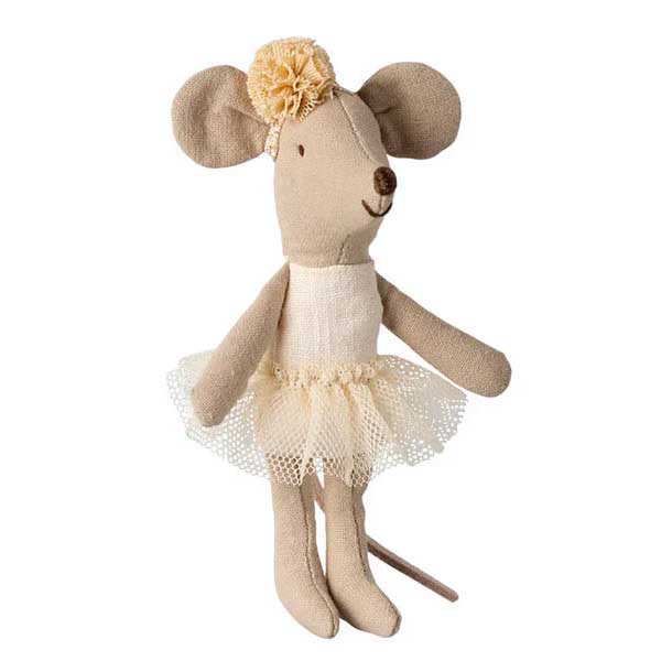Maileg Ballerina Mouse Little Sister Off White