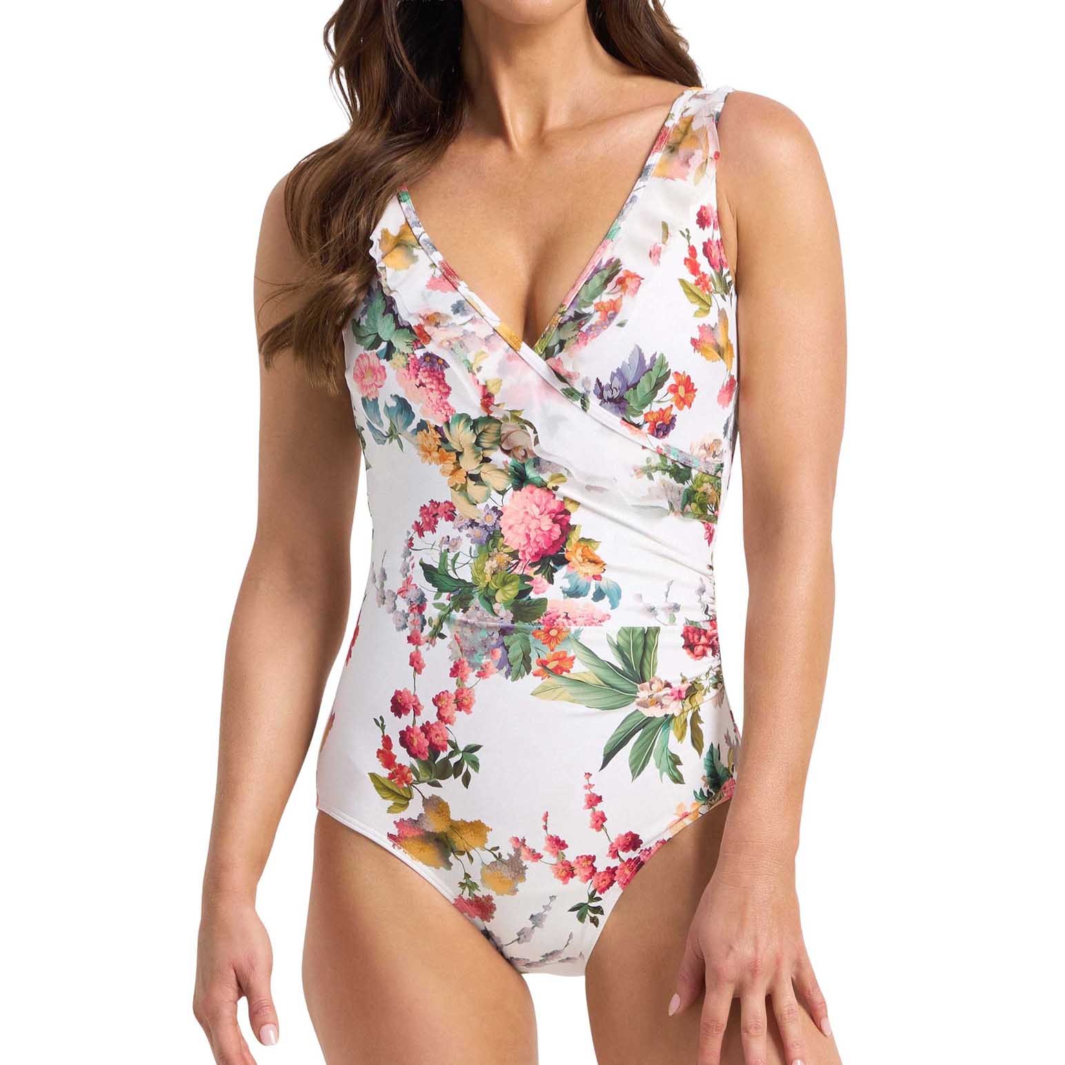 Jantzen Aster Mesh Frill 1Pc - White