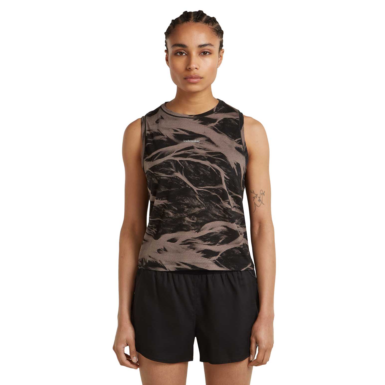 Icebreaker W Merino Blend 125 Cool-Lite Speed Tank Motion AOP