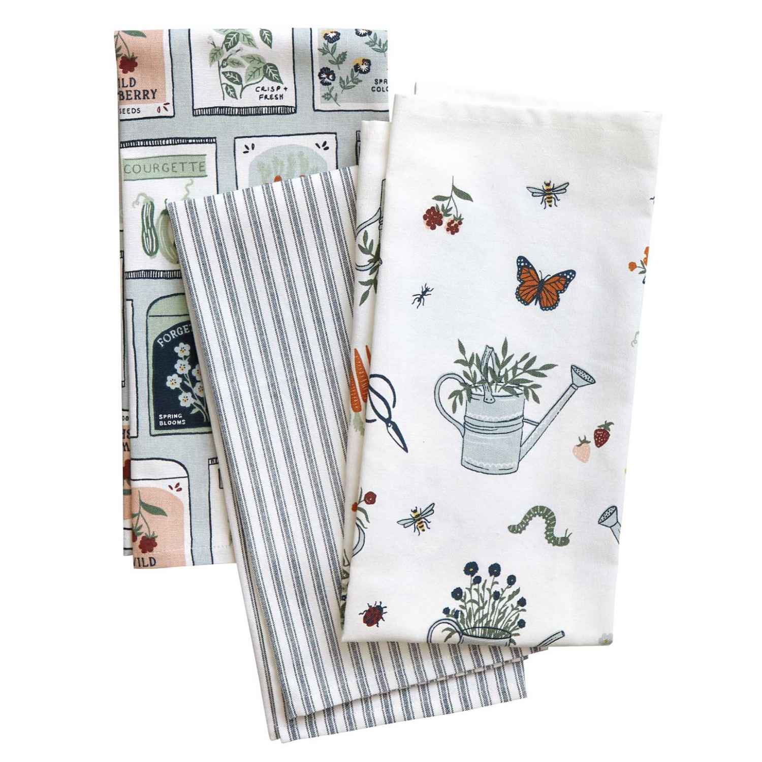 Wallace Cotton Seedling Tea Towel Set Of 3