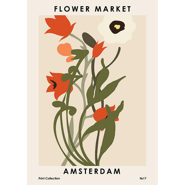 Flower Market Bologna A2 Framed Print