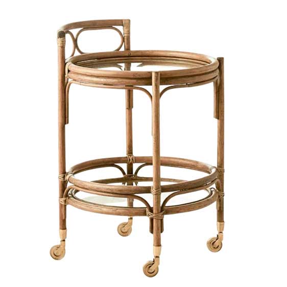 Sika Originals Romeo Rattan Bar Trolley - Antique