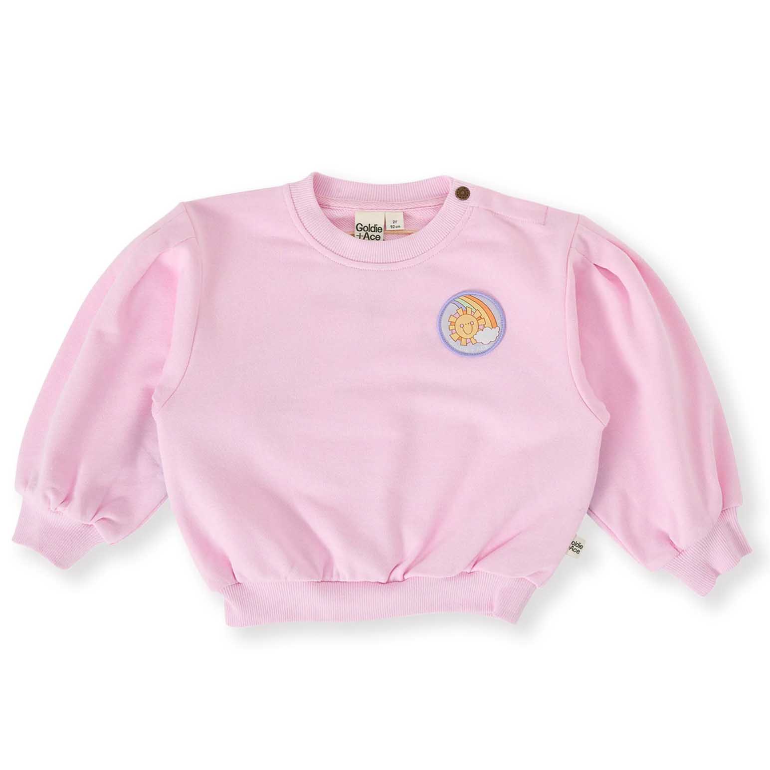 Goldie + Ace Over The Rainbow Puff Sleeve Sweater 6M-2Y