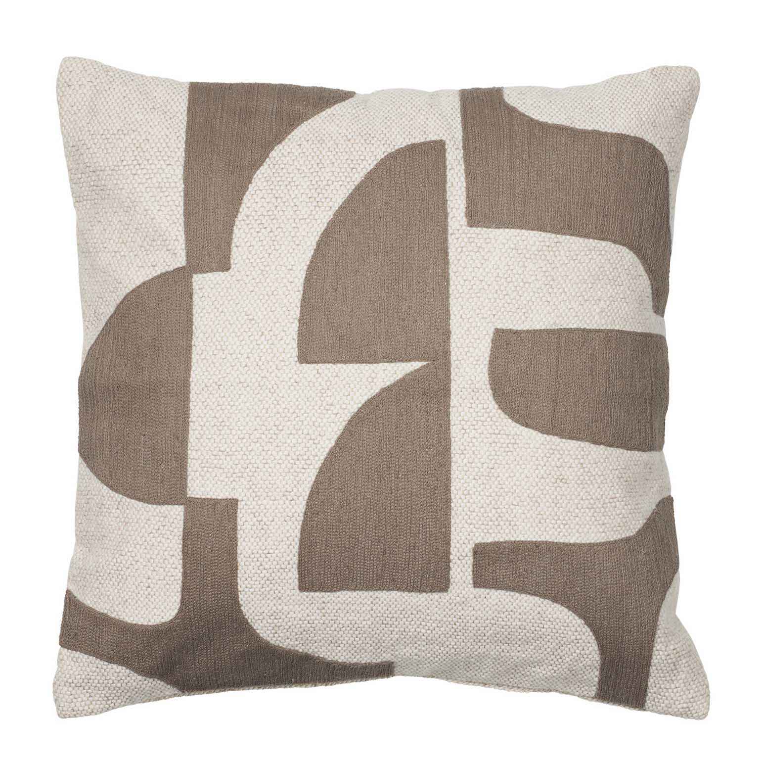 Broste Cushion Cover Mundo - Kangaroo Brown/Light Beige 50*50*