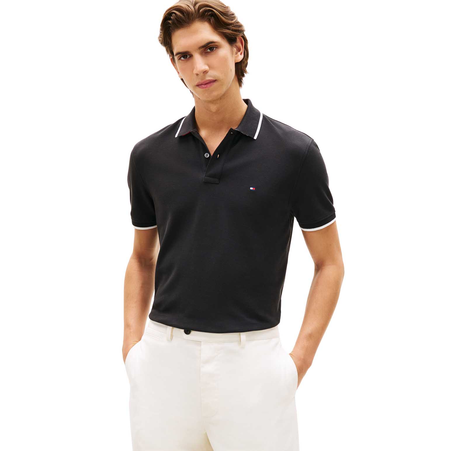 Tommy Hilfiger Regular Fit Tipped Pique Polo Shirt