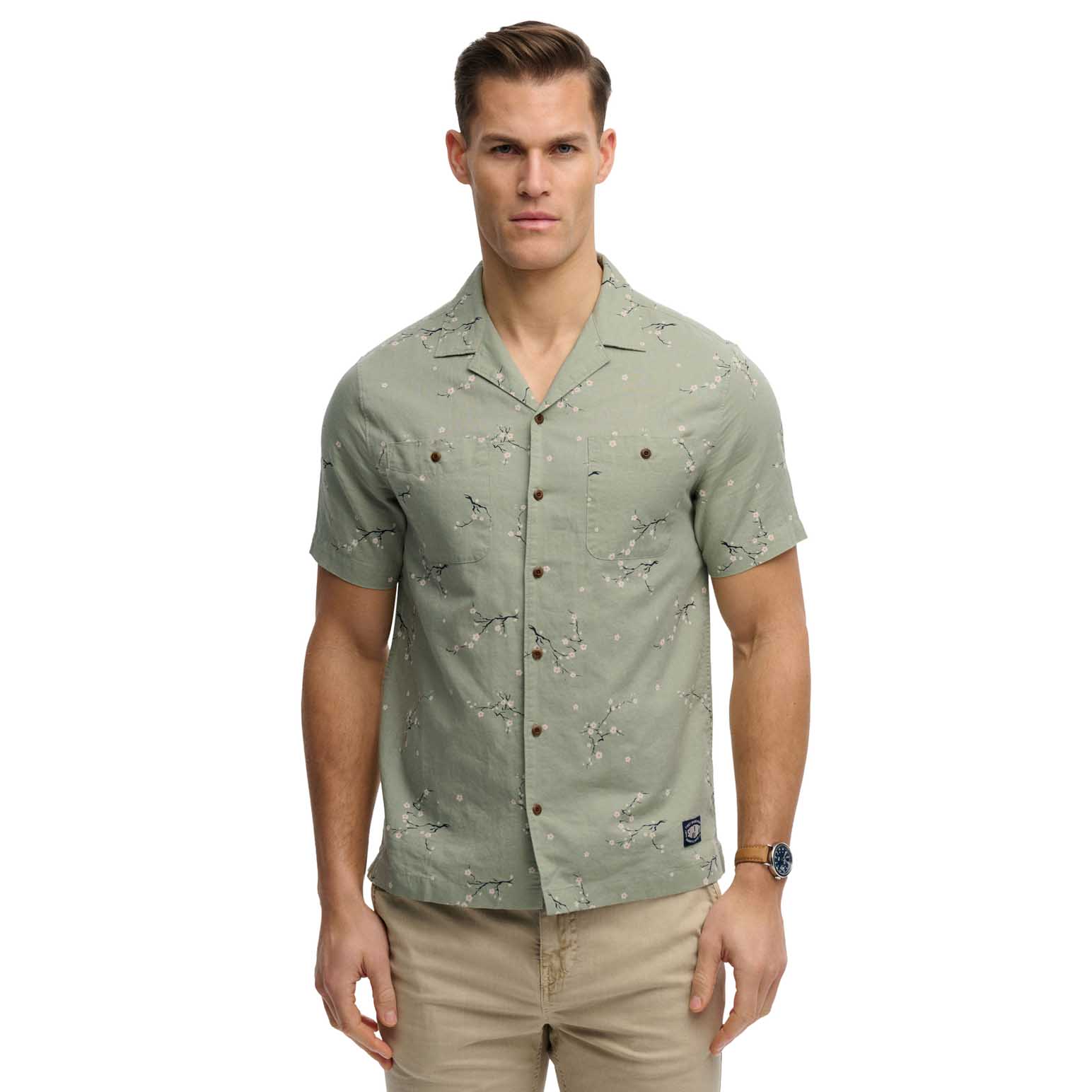Superdry Short Sleeve Printed Beach  Shirt