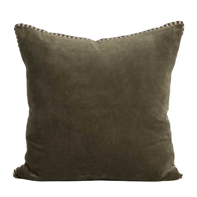 Baya Edward Cushion With Feather Inner - Thyme 50x50cm
