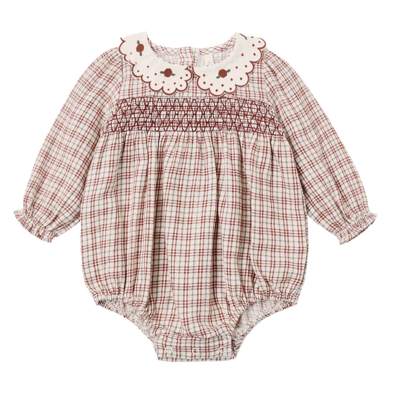 Quincy Mae Callie Romper Christmas Plaid