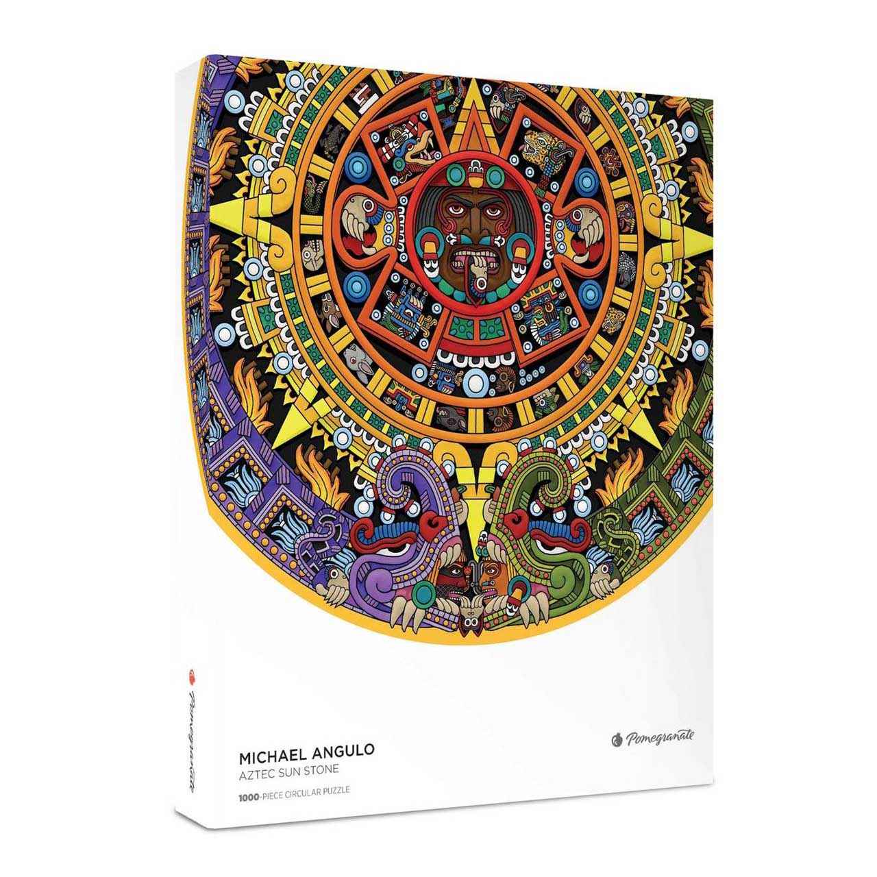 Pomegranate Aztec Sun Stone 1000 Piece Circular Puzzle