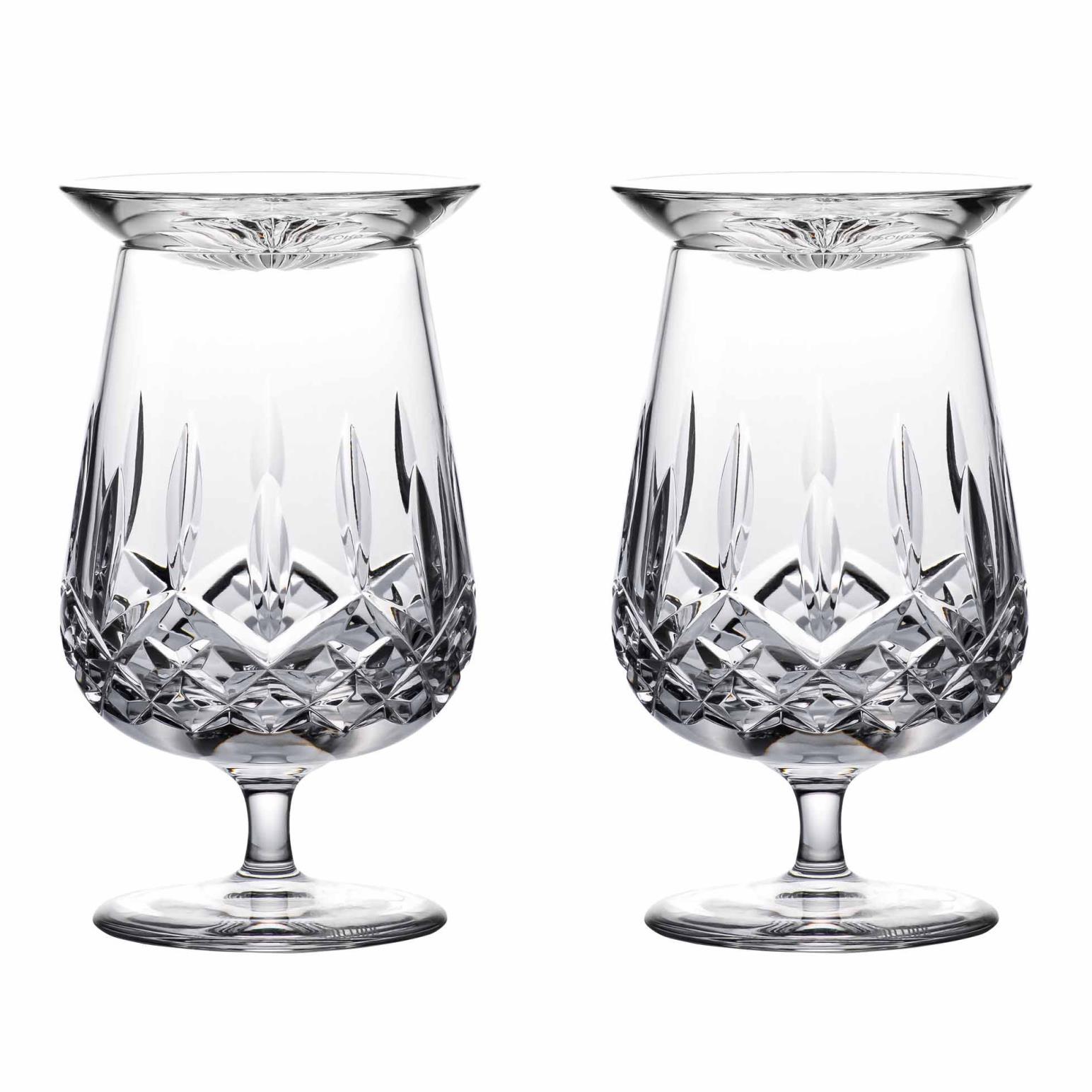 Waterford Connoisseur Lismore Rum Snifter & Tasting Cap 8oz Set of 2