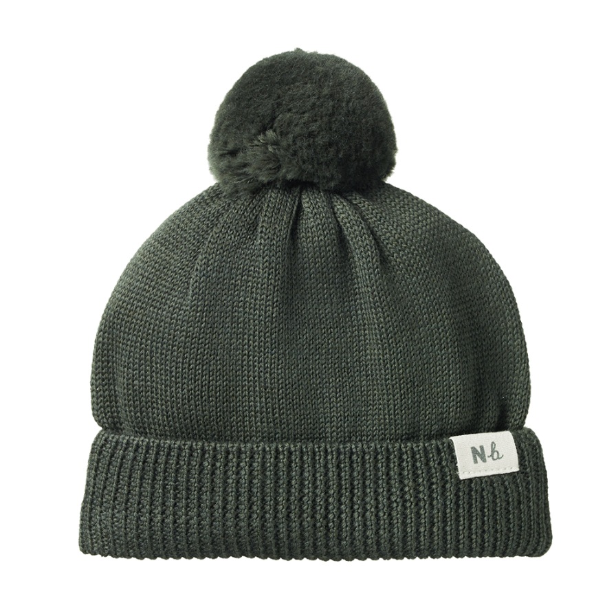 Nature Baby Alpine Pom Pom Beanie 3-4Y
