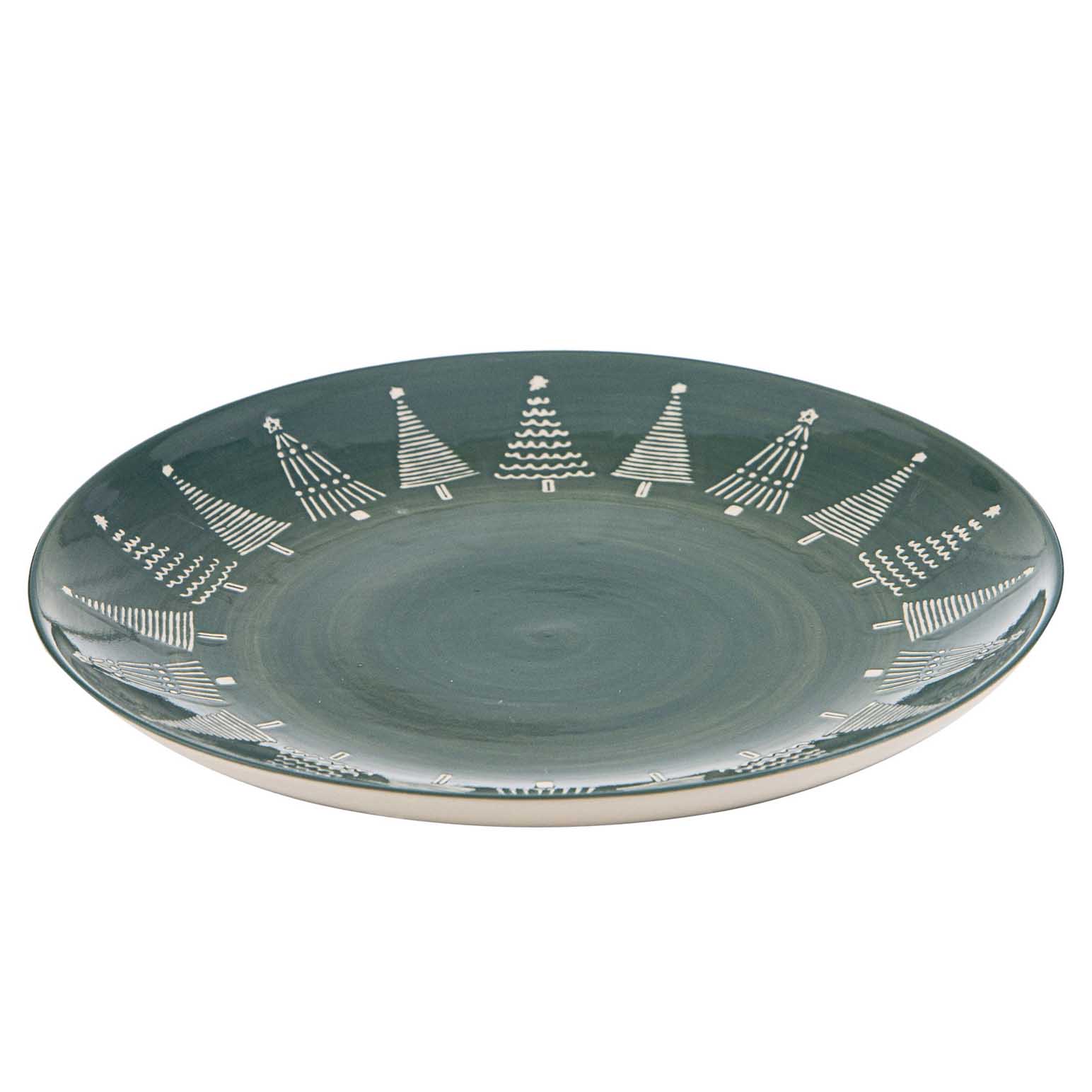 Ladelle Christmas Evergreen Round Platter