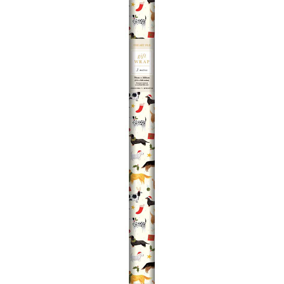 Image Gallery Santa Dogs Christmas Roll Wrap 3M