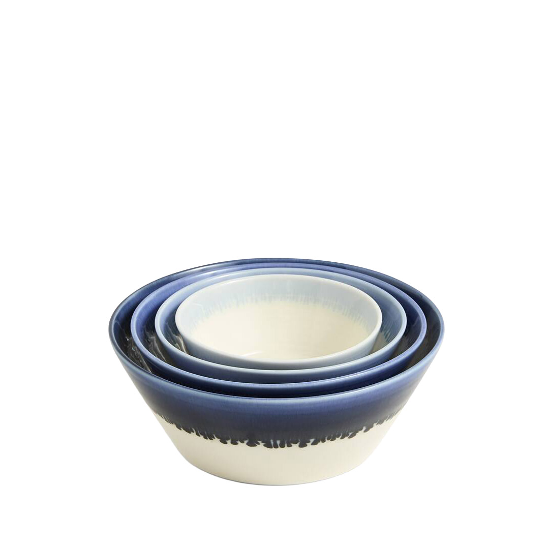 Royal Doulton Tablew Casualrd Pacific Blue Dipstacking Bowl Set 4