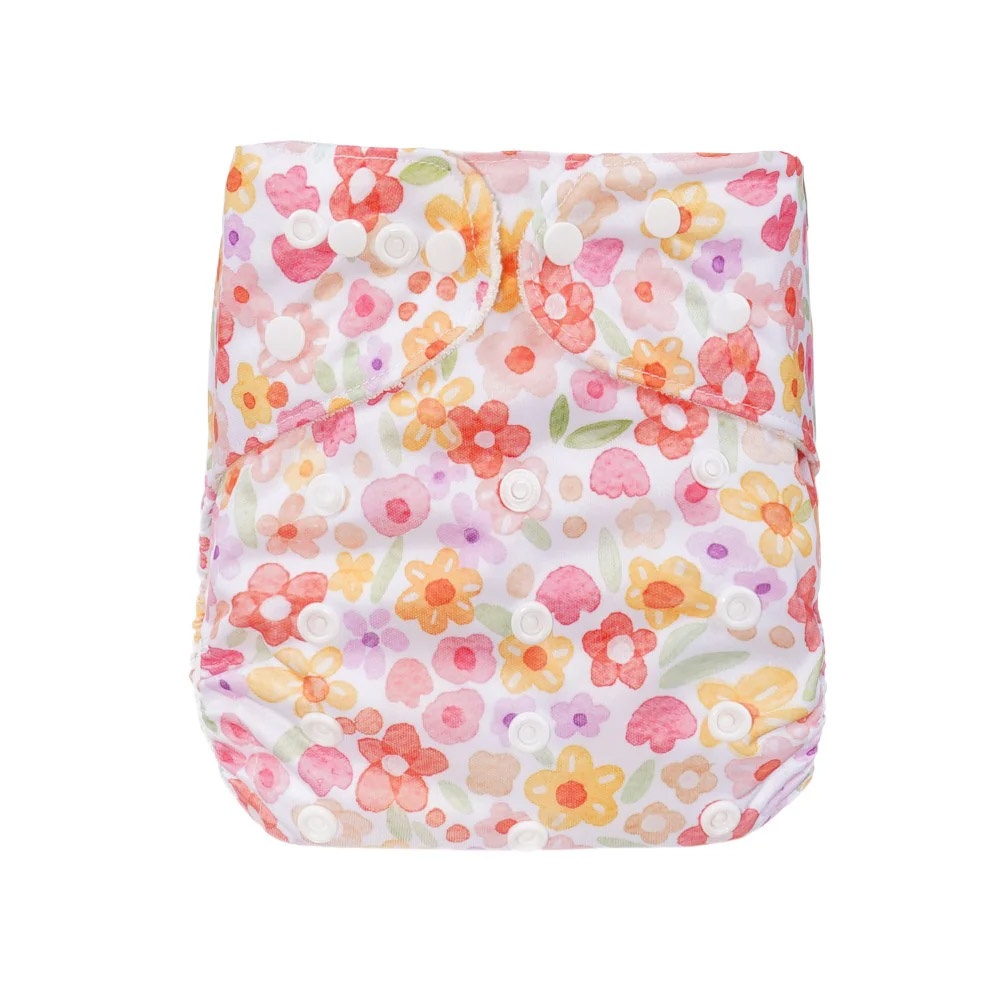 Bear & Moo Summertime Floral Cloth Nappy