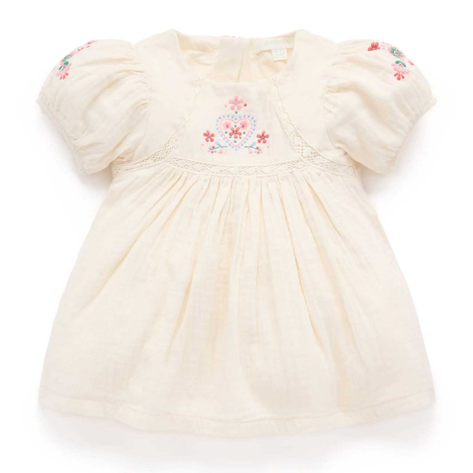Purebaby Embroidered Dress