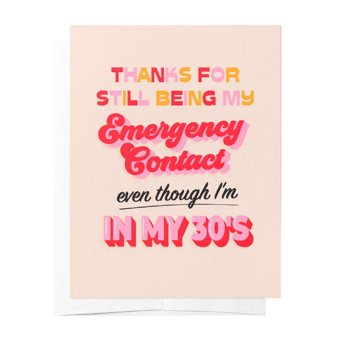 Bad on Paper Emergency Contact Card