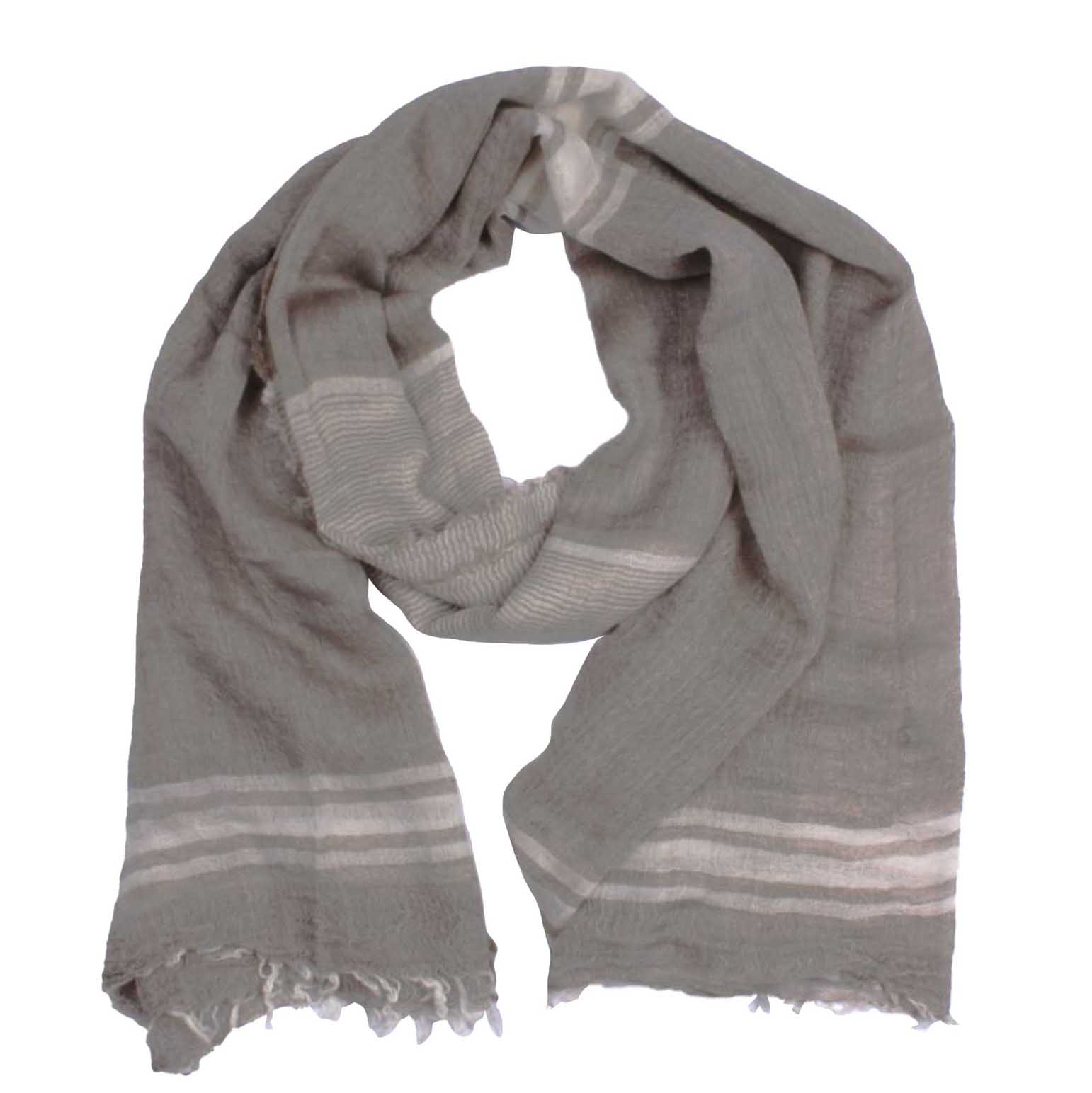 Alice & Lily Striped Wool Blend Scarf
