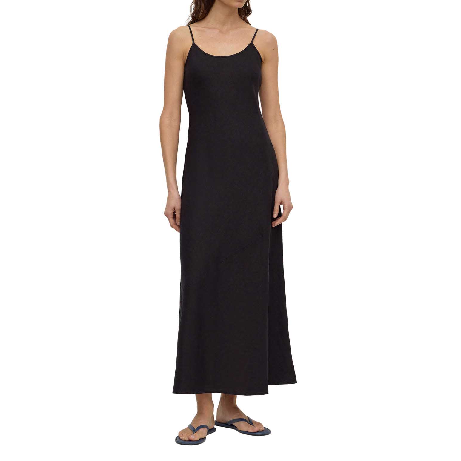 Assembly Label Colette Linen Slip Dress Black