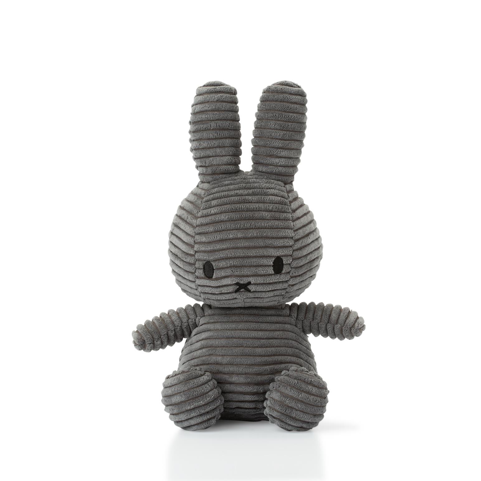 Miffy Sitting Corduroy Grey 23cm