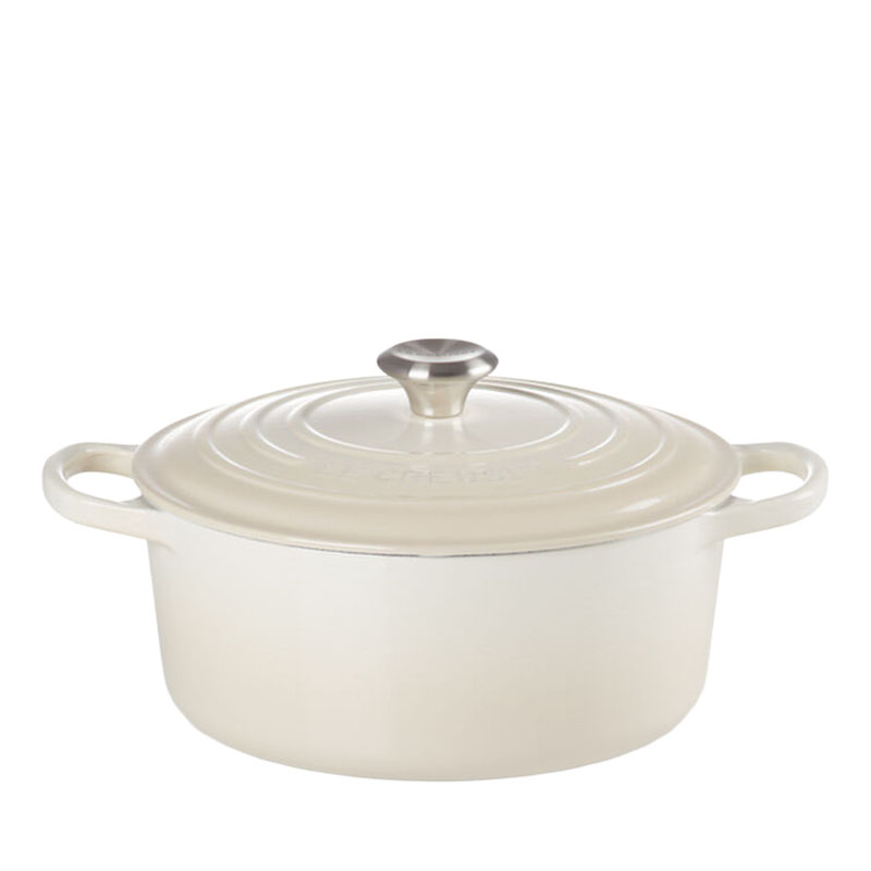 Le Creuset Cast Iron Round Casserole 26cm - Meringue