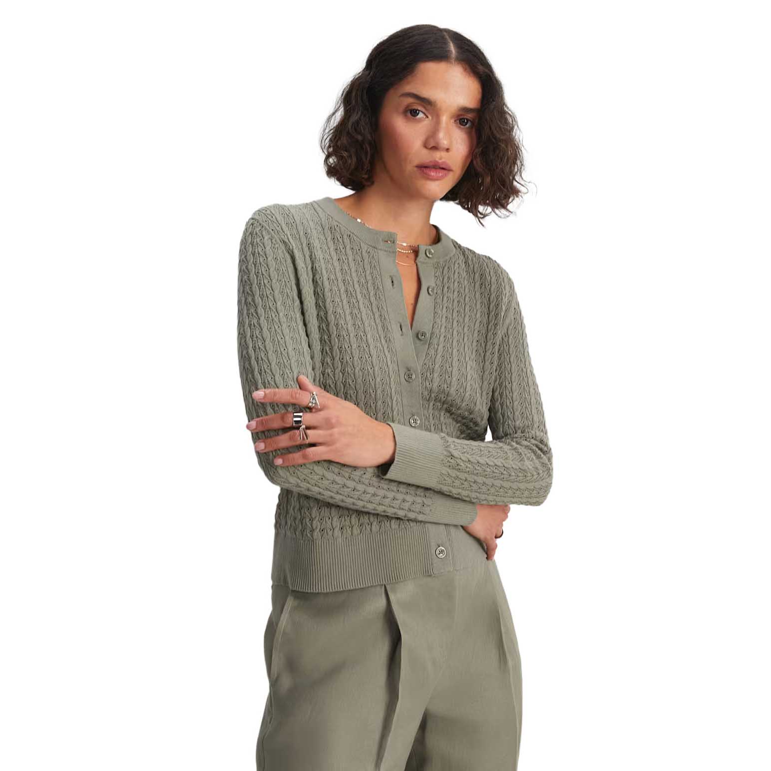 Sportscraft Elka Pointelle Cardigan