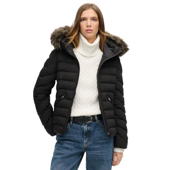 Superdry Fuji Faux Fur Hood Padded Jkt