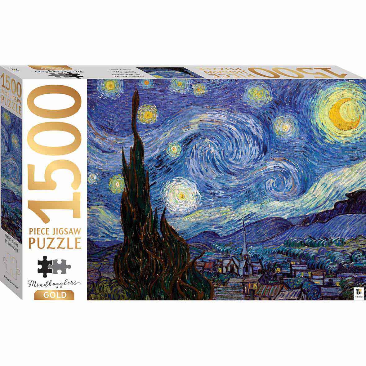Mindbogglers Gold 1500Pc Puzzle: Starry Night By Van Gogh