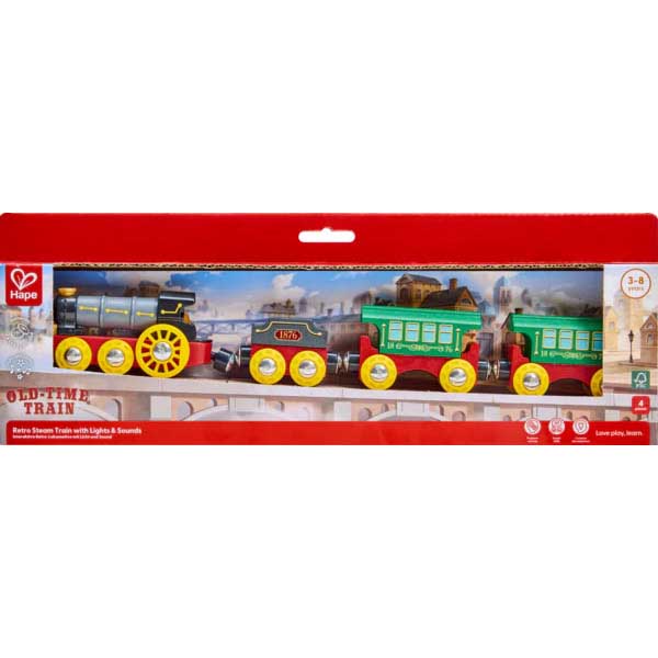 Hape Retro Steam Train With Lights & Sounds