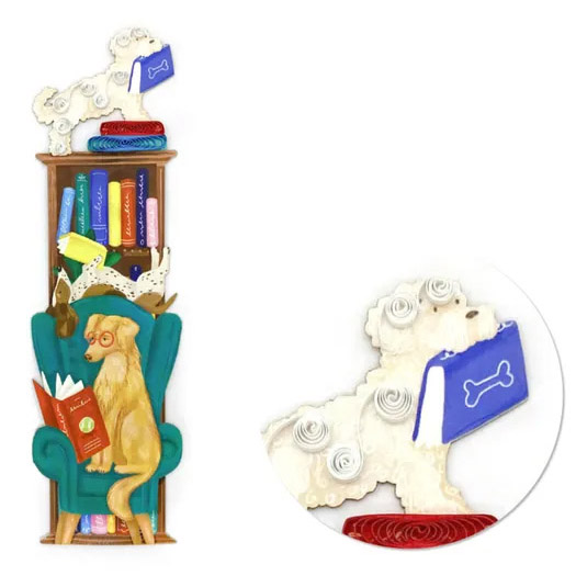 Origamo Filigrana Bookmark - Dogs