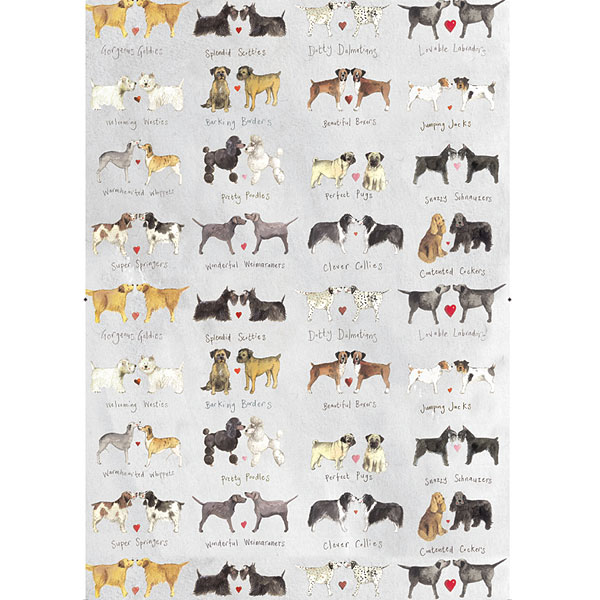 Alex Clark Delightful Dogs Tea Towel